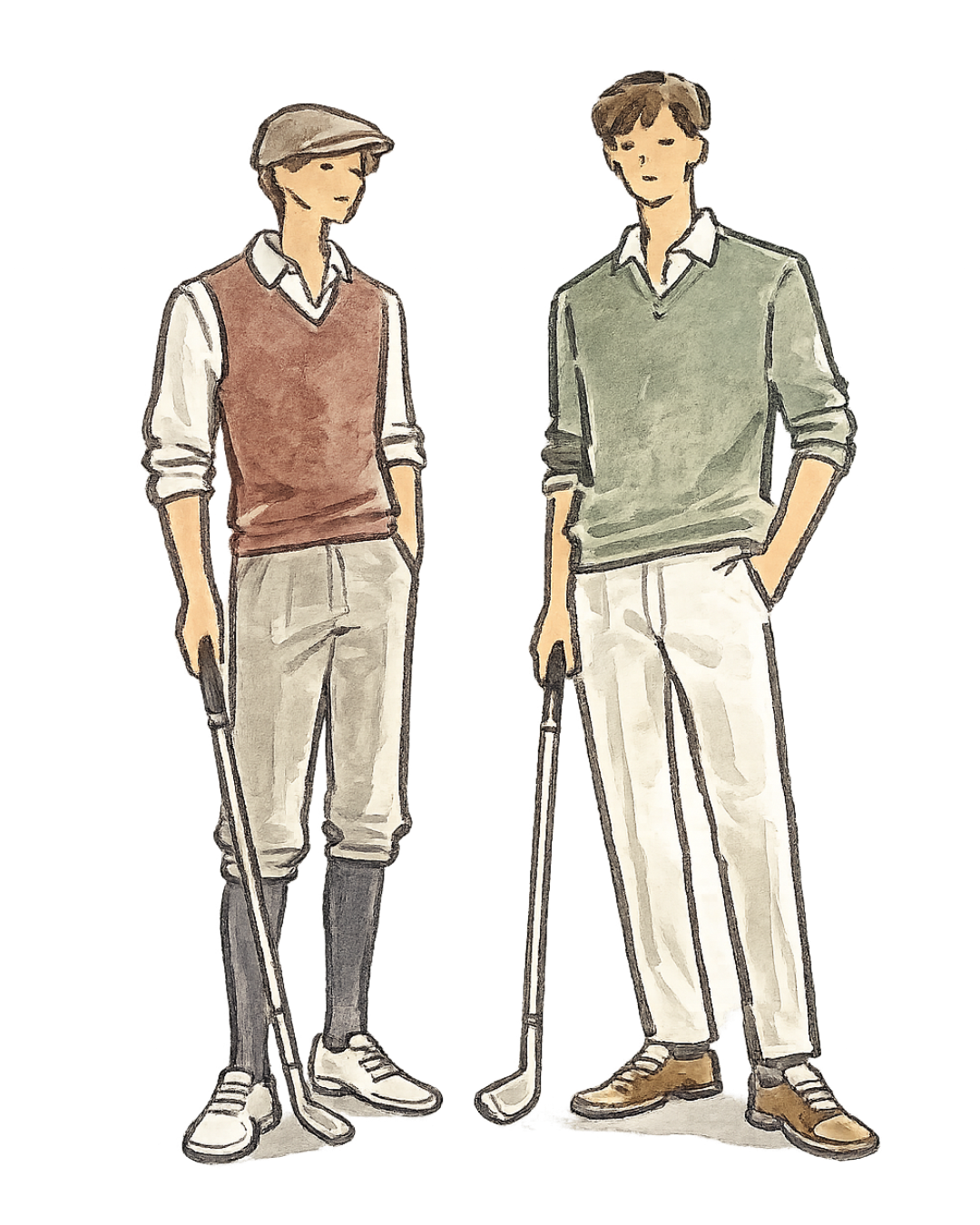 Golf Outing outfit illustration